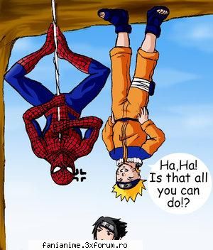 Funny Naruto Pics - ce tare e asta spiderman vs naruto - Naruto