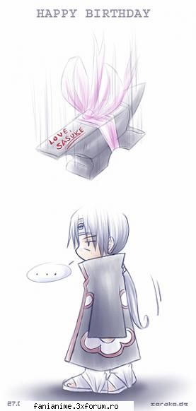 sasuke uchiha - mie imi place e OK ...dak mati vedea pe mine kum - Naruto